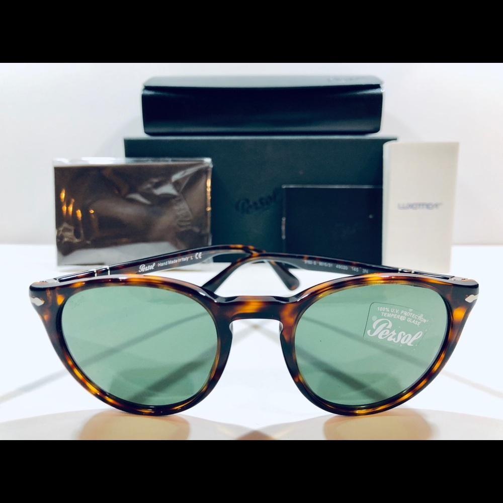 Persol Eyeglasses Galleria 900 Havana Brown; Green